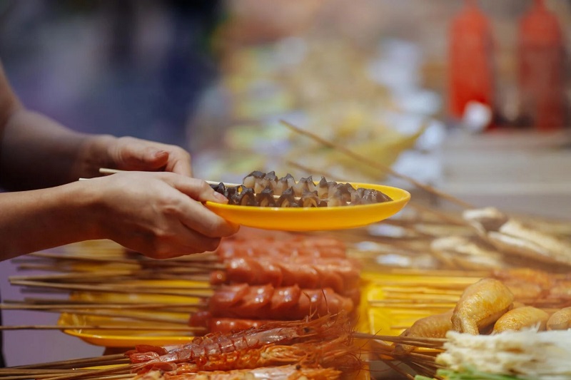Đồ ăn tại khu Quảng trường chợ đêm Siam