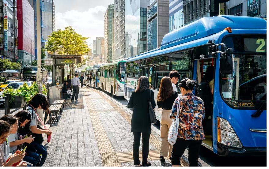 Xe buýt có mã màu của Seoul là một cách thuận tiện để đến hầu hết các khu vực của thủ đô