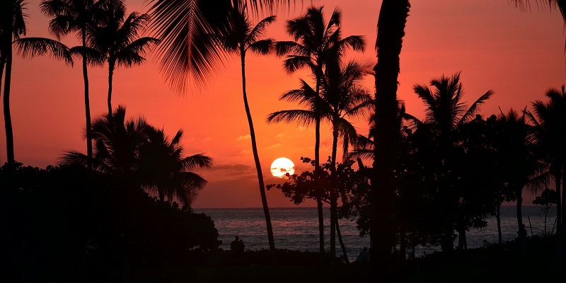 Mặt trời lặn ở Hawaii