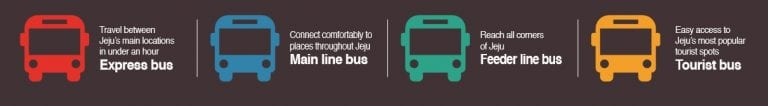 Mỗi xe buýt sẽ có một màu nhất định tùy thuộc vào loại xe buýt.