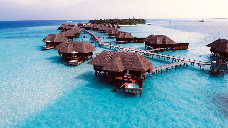 Các biệt thự mặt nước luôn là điểm nhấn của Maldives
