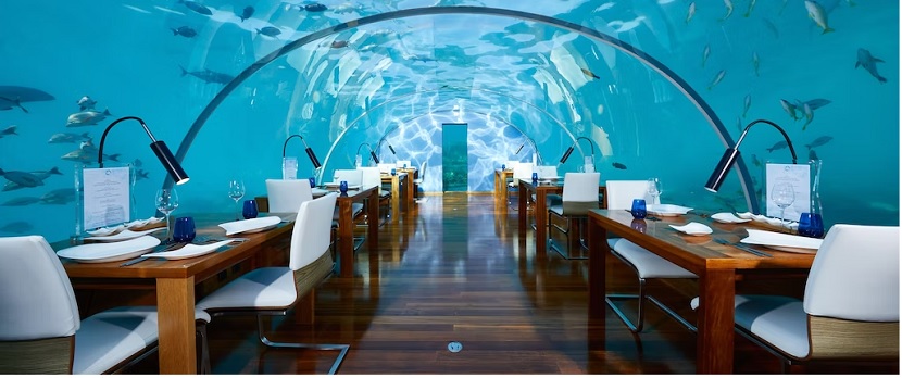 Nhà hàng dưới nước ở Maldives