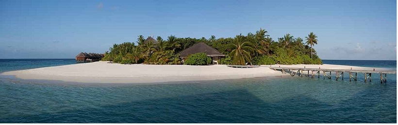 Bãi biển đảo Mirihi ở Maldives.