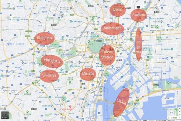 Hướng dẫn khu vực Tokyo để ngắm cảnh