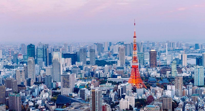 Một góc toàn cảnh của thủ đô Tokyo Nhật Bản