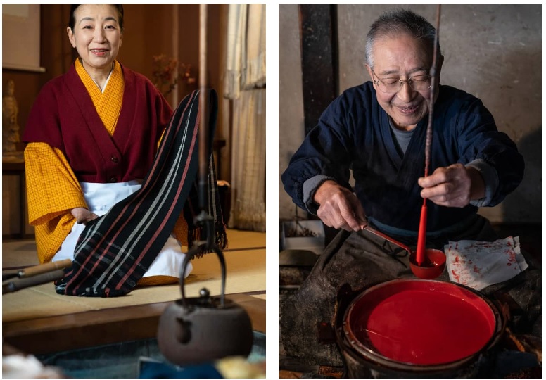 Thợ làm nến và sản xuất kimono là một số trong số ít cửa hàng thủ công hoạt động trong các tòa nhà lịch sử của Hida Furukawa.