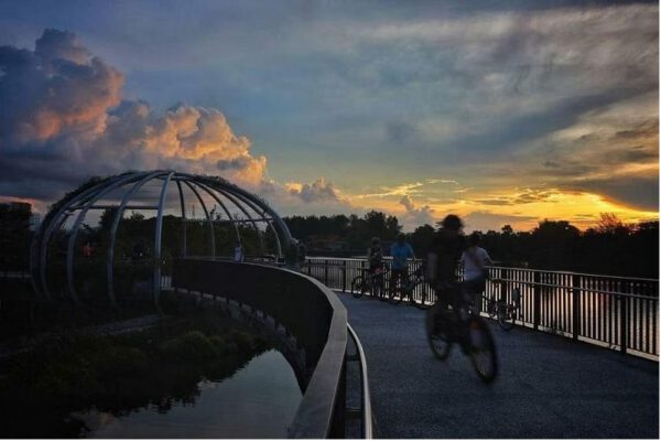 Chụp ảnh bình minh hoặc hoàng hôn tại các danh lam thắng cảnh của Singapore