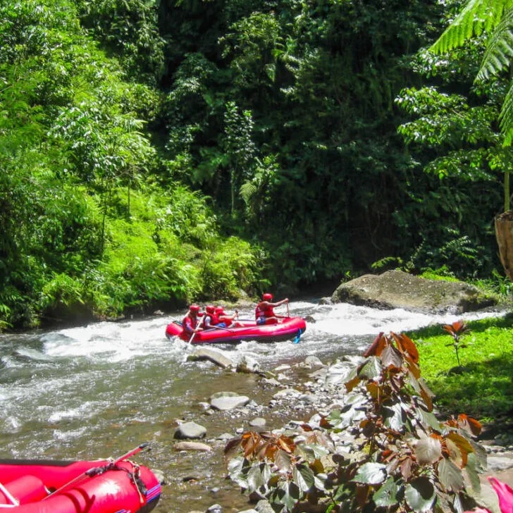 Đi bè vượt thác trên sông Ayung
