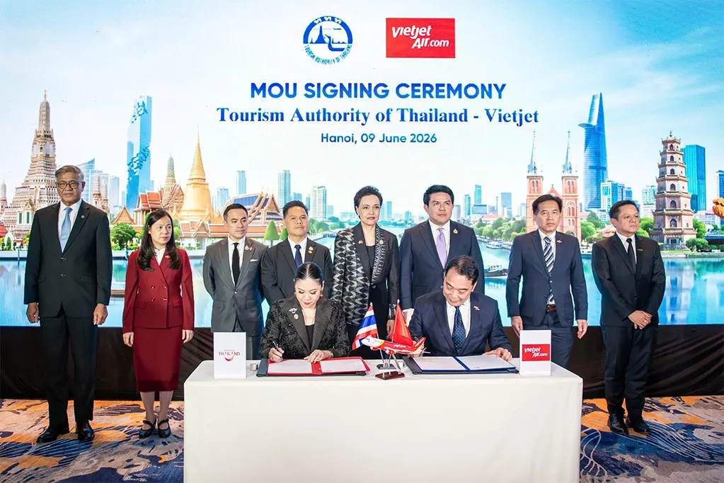 TAT và Vietjet ký kết thỏa thuận hợp tác.